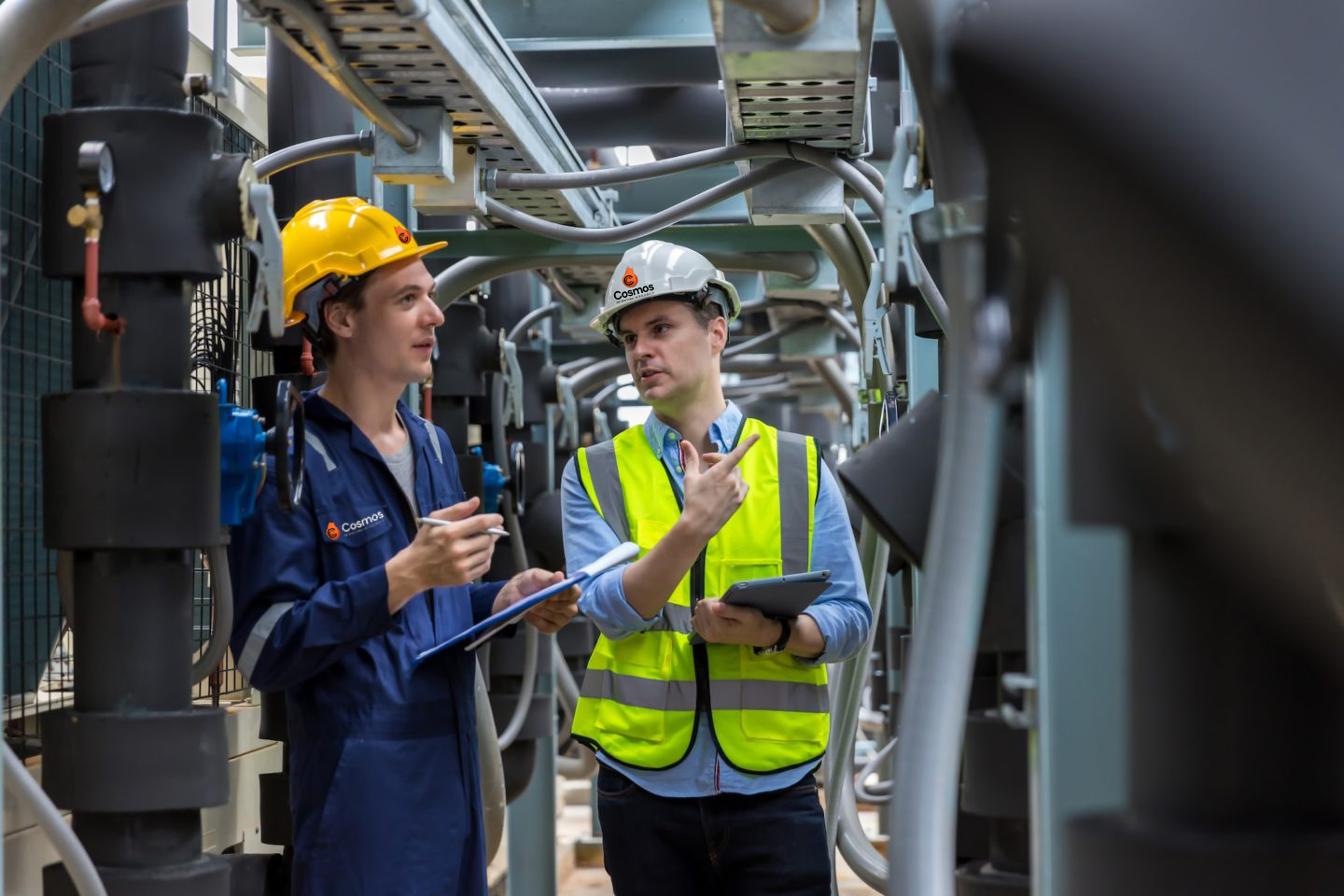 Industrial factory worker working in metal manufacturing industry